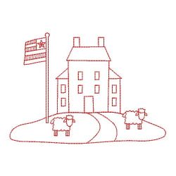 Redwork Primitive Home 03(Lg)