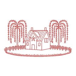 Redwork Primitive Home 04(Sm) machine embroidery designs