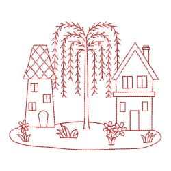 Redwork Primitive Home 07(Sm) machine embroidery designs