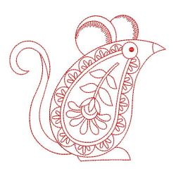 Redwork Paisley Animals 07(Sm) machine embroidery designs