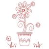 Redwork Cute As A Button 13(Lg)