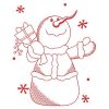 Redwork Winter Snowman(Md)