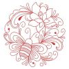 Redwork Heirloom Bee 07(Lg)