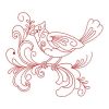 Redwork Rosemaling Bird(Md)