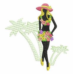 Flower Dress Girl 07 machine embroidery designs