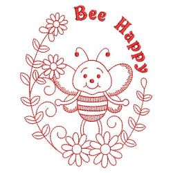 Redwork Spring Bee 08(Md) machine embroidery designs