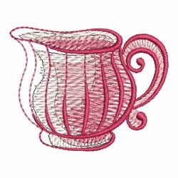 Sketched Tea Time machine embroidery designs