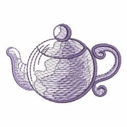 Sketched Tea Time 04 machine embroidery designs