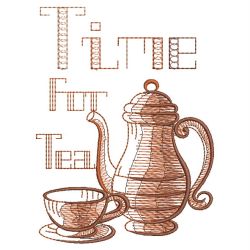 Sketched Tea Time 06 machine embroidery designs