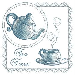 Sketched Tea Time 07 machine embroidery designs