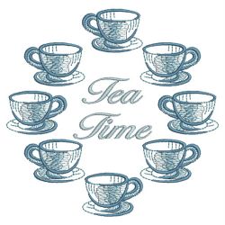 Sketched Tea Time 11 machine embroidery designs