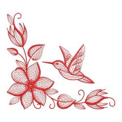Redwork Rippled Flowers 09(Lg) machine embroidery designs
