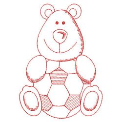 Redwork Sport Bear 02(Lg)