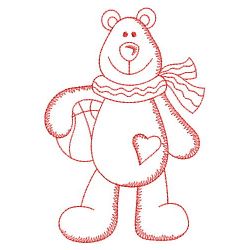 Redwork Sport Bear 03(Md) machine embroidery designs