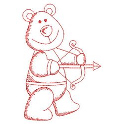 Redwork Sport Bear 07(Md) machine embroidery designs