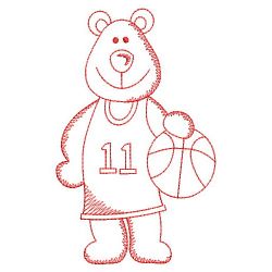 Redwork Sport Bear 09(Md)