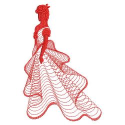 Redwork Rippled Victorian Lady 09(Md)