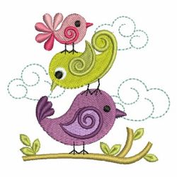 Colorful Birds 10 machine embroidery designs