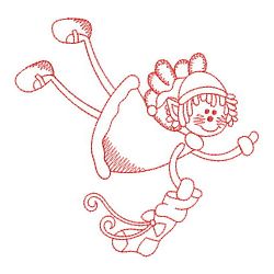 Redwork Christmas Girl 10(Md) machine embroidery designs