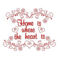 Redwork Home Is Where The Heart Is(Md) machine embroidery designs