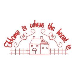 Redwork Home Is Where The Heart Is 02(Md) machine embroidery designs