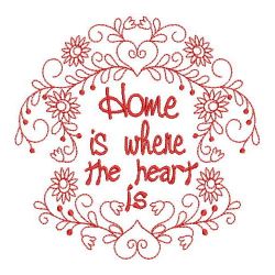 Redwork Home Is Where The Heart Is 05(Md)