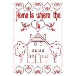 Redwork Home Is Where The Heart Is 10(Md) machine embroidery designs