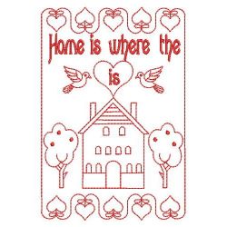 Redwork Home Is Where The Heart Is 10(Md)