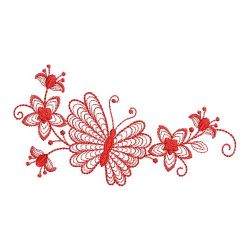 Redwork Rippled Butterflies 1 01(Lg) machine embroidery designs