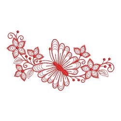 Redwork Rippled Butterflies 1 02(Md) machine embroidery designs