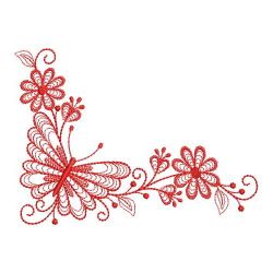 Redwork Rippled Butterflies 1 03(Lg) machine embroidery designs