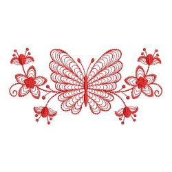 Redwork Rippled Butterflies 1 05(Lg)