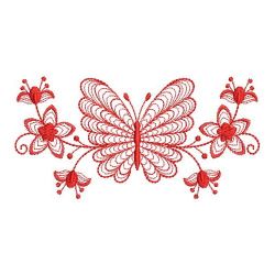 Redwork Rippled Butterflies 1 05(Lg)