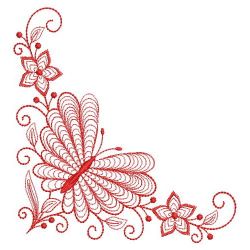 Redwork Rippled Butterflies 1 07(Sm) machine embroidery designs