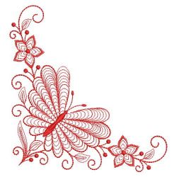 Redwork Rippled Butterflies 1 07(Lg) machine embroidery designs