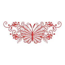 Redwork Rippled Butterflies 1 08(Sm) machine embroidery designs