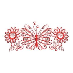 Redwork Rippled Butterflies 1 10(Lg) machine embroidery designs
