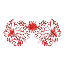 Redwork Rippled Butterflies 1 11(Lg) machine embroidery designs