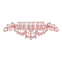 Redwork Flower Musical Instruments 04(Md)