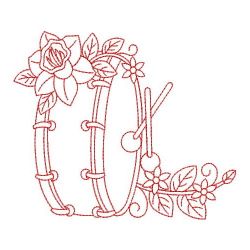 Redwork Flower Musical Instruments 08(Md)
