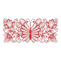 Redwork Rippled Butterflies 2 01(Lg) machine embroidery designs