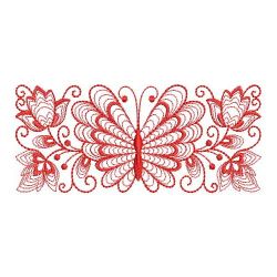 Redwork Rippled Butterflies 2(Sm) machine embroidery designs