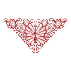 Redwork Rippled Butterflies 2 03(Sm) machine embroidery designs