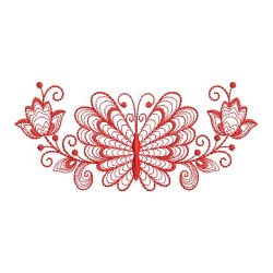 Redwork Rippled Butterflies 2 04(Sm) machine embroidery designs