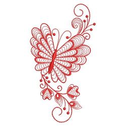 Redwork Rippled Butterflies 2 07(Lg) machine embroidery designs