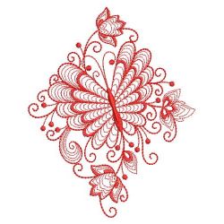 Redwork Rippled Butterflies 2 08(Lg)