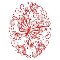 Redwork Rippled Butterflies 2 09(Md) machine embroidery designs