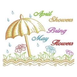April Showers Bring May Flowers 02(Lg) machine embroidery designs