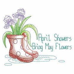 April Showers Bring May Flowers 03(Sm) machine embroidery designs