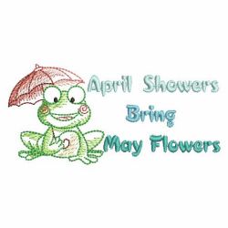 April Showers Bring May Flowers 05(Md) machine embroidery designs